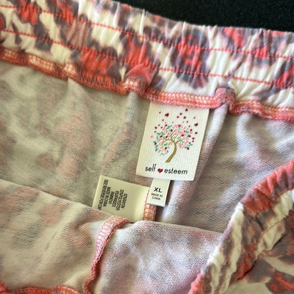 Self Esteem Pink and Purple Tie-Dye Shorts with Elastic Waistband - Picture 2 of 2